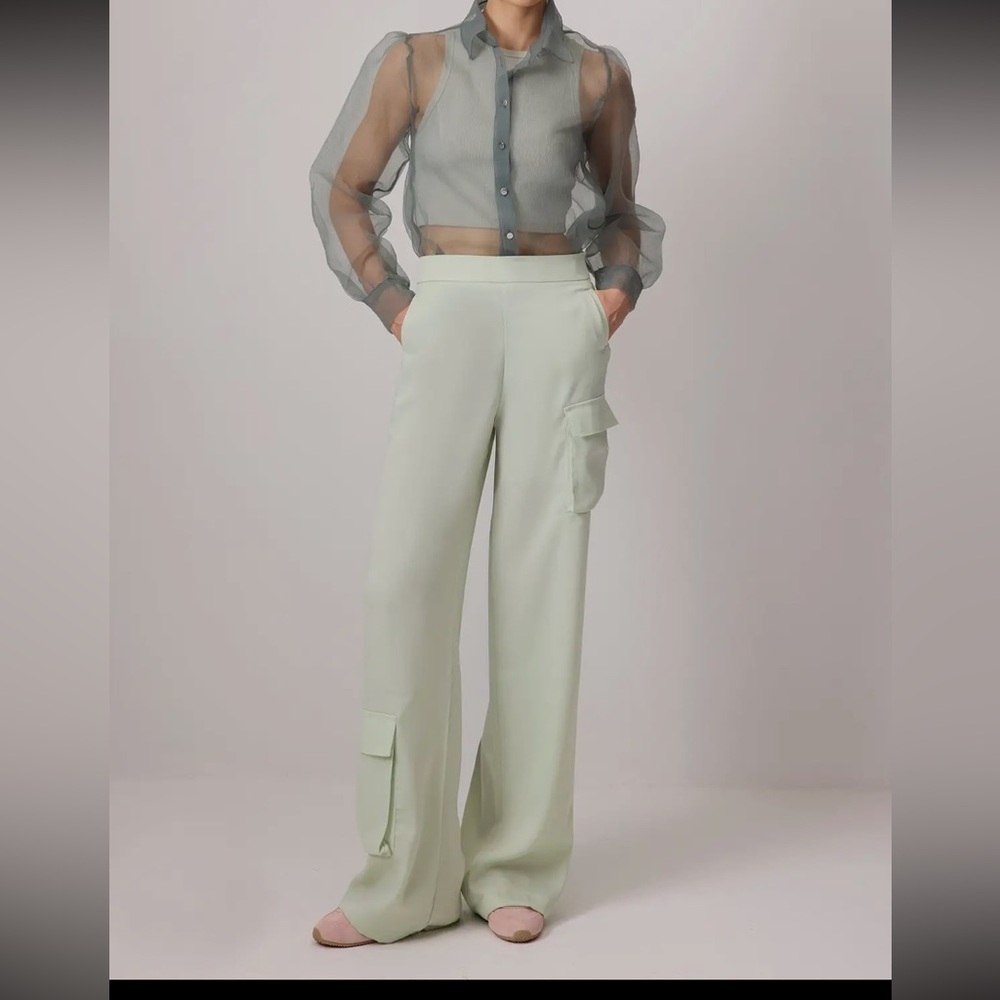 Green dress pants